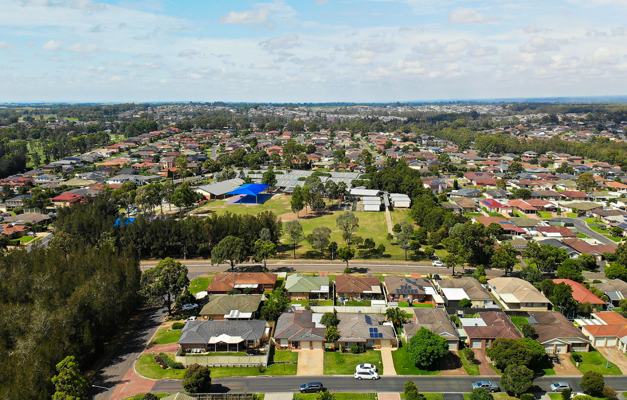 aerial view of Fairfield