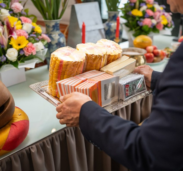 Universal Chung Wah funeral director preparing a funeral service