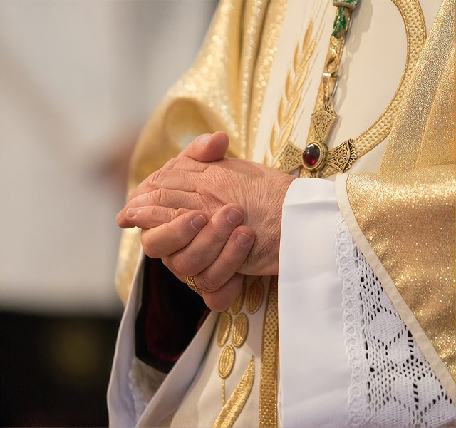 priest doing a service